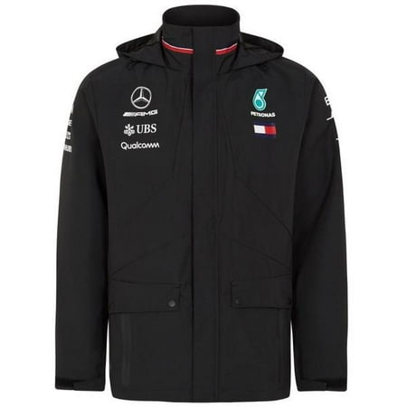 Mercedes Benz AMG Petronas Formula 1 Men's Black 2018 team Rain Jacket ...