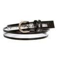 thumbnail image 2 of Women's  1" (25 mm) Color-Trimmed Patent Leather Transparent Clear Jelly Belt, 2 of 4