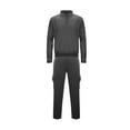 thumbnail image 5 of Men's Tracksuits 2 Piece Sets Outfits For Men Athletic Sweatsuit Quarter Zipper Jogging Long Sleeve Casual Sports Outfits Track Suit for Jogging or Warm Up, 5 of 8