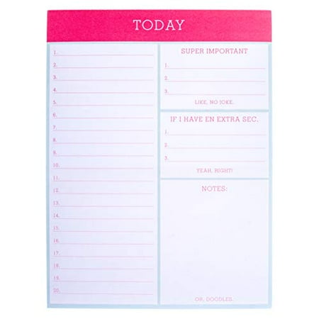Graphique"Today" Large Notepad - Fun Notepad w 150 Lined Custom Sheets to Manage Daily Tasks: Take Notes, Recall Important Responsibilities, Set Goals 6" x 8"