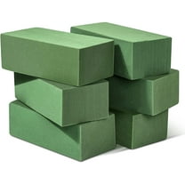 6 Pieces Floral Foam Blocks, Happon Wet Foam Green Bricks for Fresh Flower and Artificial Flowers