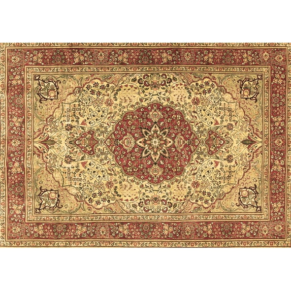 Ahgly Company Indoor Rectangle Medallion Brown Traditional Area Rugs, 2' x 3'