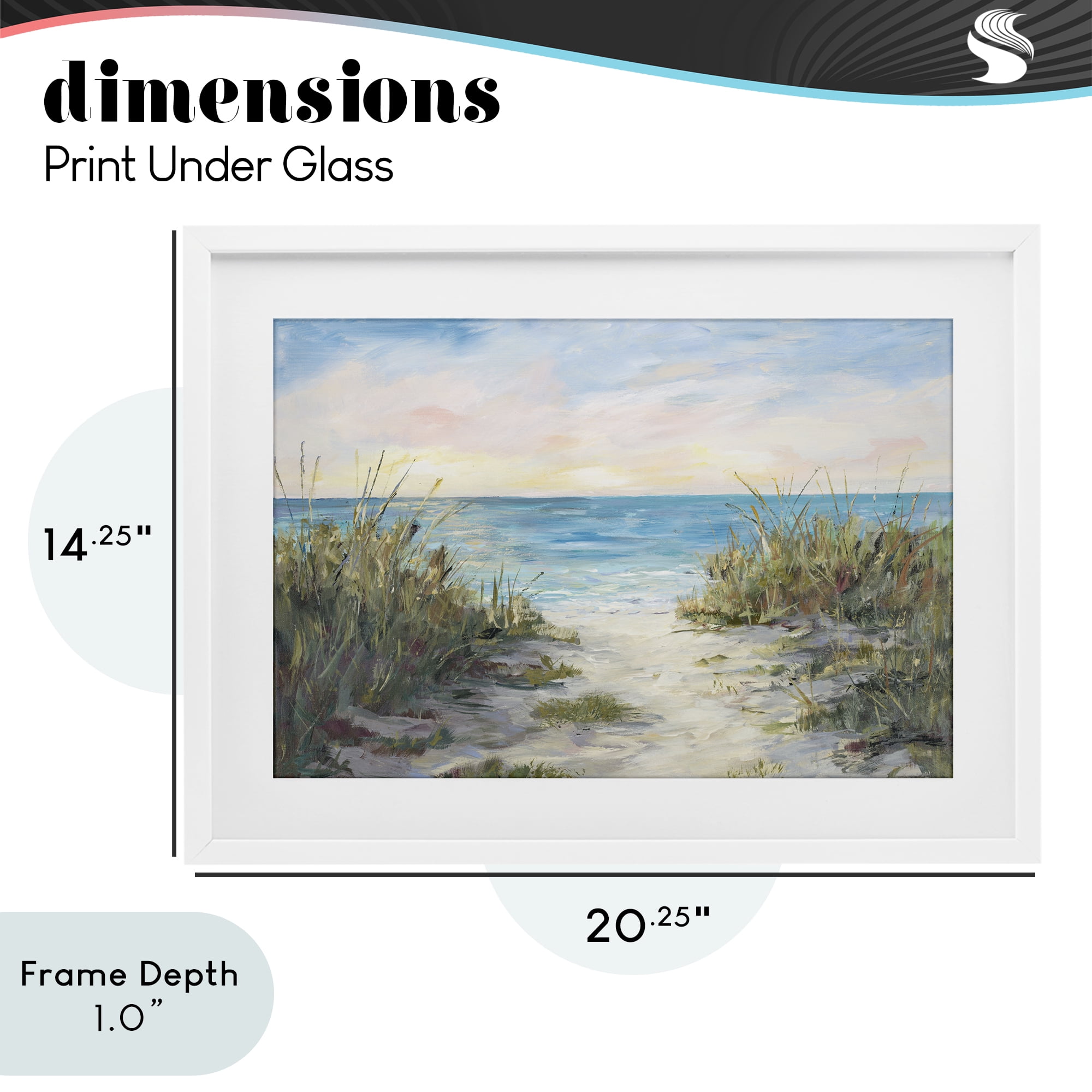Stupell Industries Walk To The Beach White Framed Print Under Glass, design by Julie DeRice