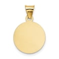 thumbnail image 3 of 14K Two-Tone Gold Charm Pendant & Rhodium Polished Diamond-Cut Sagrado Corazon Circle, 3 of 4