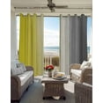 thumbnail image 4 of Yellow Gray Gradient Blackout Curtains 39 Inches Length, Ombre Farmhouse Rustic Wood Window Treatment Thermal Insulated Drapes for Bedroom Living Room 2 Panels 55x39 Inches, 4 of 8
