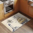 thumbnail image 2 of Summer Retro Front Door Rugs 2x3 ft Nautical Anchor Ocean Seagull Coastal Sailboat Campass Small Rug for Entryway Non Slip Washable Bathroom Door Mat Absorbent Floor Mat for Indoor Entrance, 2 of 9