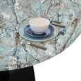 thumbnail image 6 of Elastic Edge Vinyl Fitted Tablecloth Design Heavy Duty Abstract Marble Stone Pattern Table Cover Waterproof Oil-Proof PVC Table Cloth Stain-Resistant Wipeable for Round Table, 6 of 7
