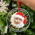 thumbnail image 5 of Baby's First Christmas Glass Ornament 2025, Customized Date & Name Newborn Ornaments Gift for Newborn New Dad Mom, Personalized PhoTo Baby 1st Xmas Glass Ornament, Picture Baby 1st Xmas Ornaments, 5 of 6