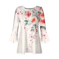 thumbnail image 4 of 3/4 Sleeve Shirts for Women's Fashion Printed T-Shirt 3/4 Sleeves Blouse V-Neck Casual Tops, 4 of 5