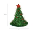 thumbnail image 3 of Christmas Hat with Red Star Top Santa Hat With Glitter Fringe for Adults Kids Holiday Party Photo Christmas Decor, 3 of 6