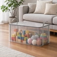 thumbnail image 5 of Semi-Transparent Storage Tote,EVA Reinforced Container With Long Handles,Large Capacity Wear Resistant Design,Spacious Interior For Daily Supplies,Durable Zipper Closure,Home And Travel Storage, 5 of 7