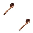 thumbnail image 4 of Transemion Brown Beautiful Texture Wooden Kitchen Utensils Home Cooks Choose Wood Wooden Spoons For Cooking Soup Ladle 2Set, 4 of 6