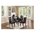 thumbnail image 2 of Benzara BM190145 Transitional Wood & Bi Cast Vinyl Upholstered Dinette Pack with Four Chairs - Brown - Pack of 5 - 42 x 42 x 30 in., 2 of 2
