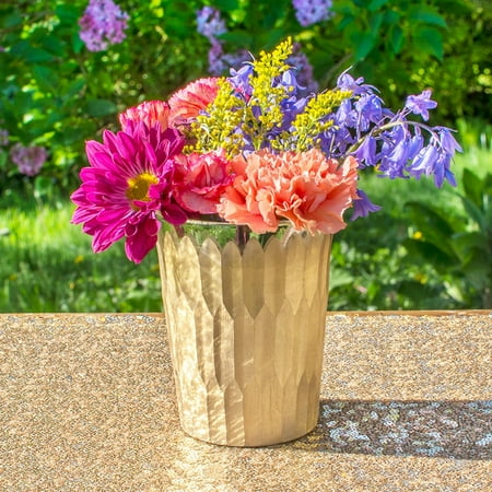 Vases Mercury Glass Candle Holder Carved Bud Vase 4 5 In Champagne