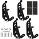thumbnail image 1 of 4 piezas de soporte para pala de techo, abrazaderas de goma metálicas para portaequipajes de techo con tornillos y, 1 of 5