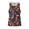 thumbnail image 4 of Haiem Vintage Floral Men Workout Tank Top Gym Bodybuilding Sleeveless Muscle T Shirts Athletic Tank Breathable Workout Shirt-Small, 4 of 9