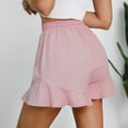 thumbnail image 6 of IDALL Athletic Shorts for Women Linen Shorts Women Casual Shorts Comfy Drawstring Lace Up Elastic Waist Summer With Pockets Wide Leg Shorts Summer Shorts Lounge Shorts Women Pink M, 6 of 8