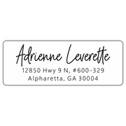 Return Address Labels - Custom Printed Personalized Stickers, 250 Adhesive Peel and Stick Labels, White - For Wedding Invitations, Holiday Greeting Cards, Business Mailing