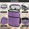 thumbnail image 4 of OPUX 2 Bottle Wine Carrier Tote, Insulated Leakproof Wine Cooler Bag, Wine Travel Bag for Picnic BYOB Beach, Portable Wine Bottle Carrying Case, Gift for Wine Lover Women Men Christmas, Purple, 4 of 8