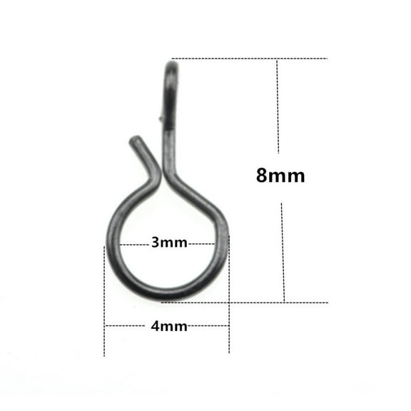 50pcs Fly Fishing Snap Quick Change Connect for Flies Hook Lures No-Knot Snaps