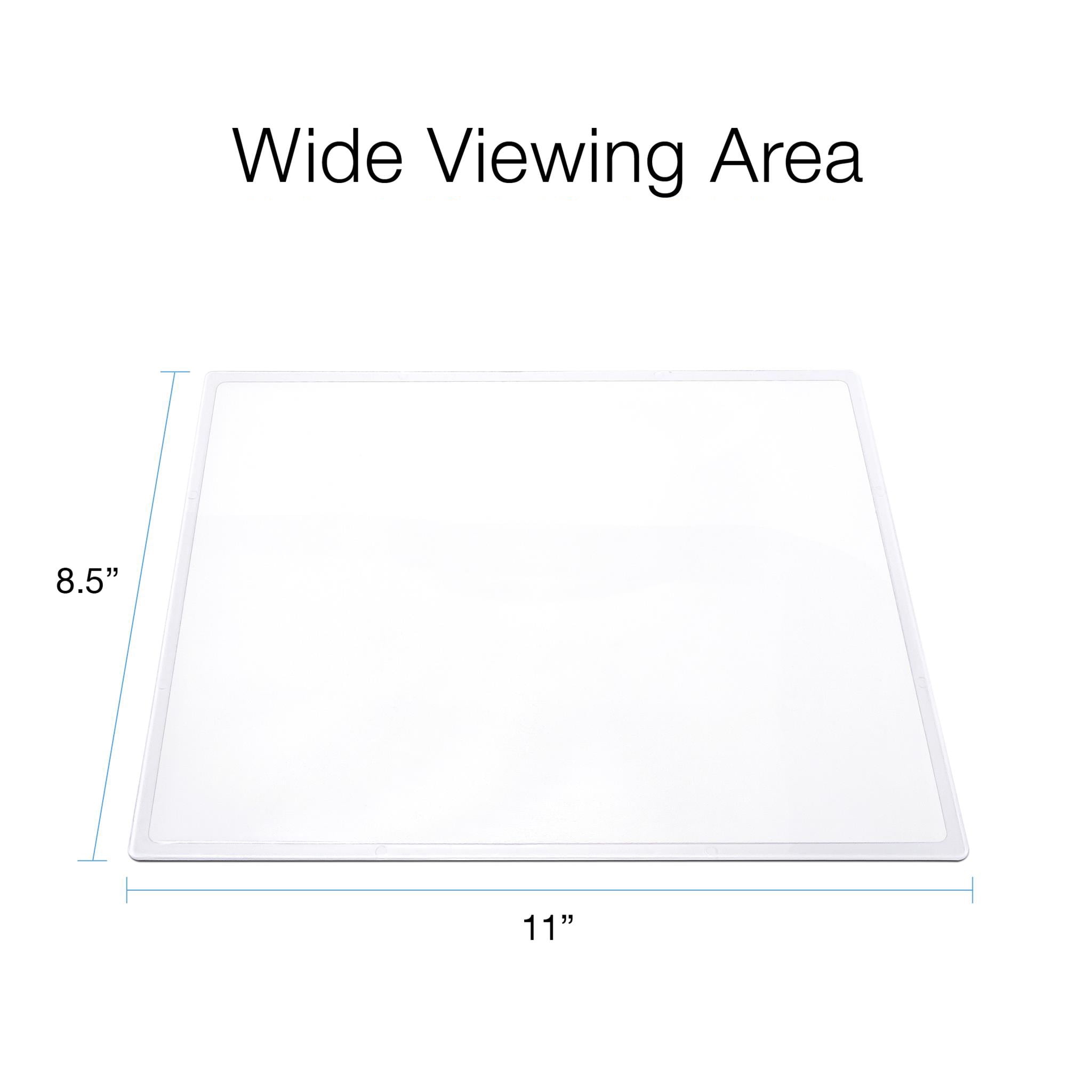 7.5 x 10.5-inch Iconikal Large Full Page Fresnel Lens Magnifying Sheet 4-Pack 