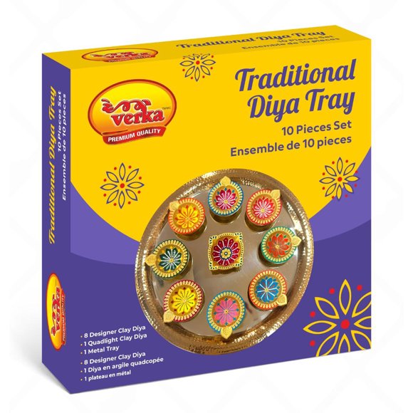 Verka 9 piece diya set