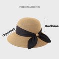 thumbnail image 3 of OJSFQUFP Women Beach Hat Summer Straw Sun Hat Fashion Wide Brim Straw Sun Hat, 3 of 5