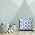 thumbnail image 2 of LR Home Ox Bay Machine-Made Blue/White Diamond Cotton Blend Pillow Cover, 2 of 8