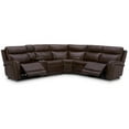 thumbnail image 2 of Liberty Furniture Blair 6-Piece Transitional Leather Sectional in Brown, 2 of 3