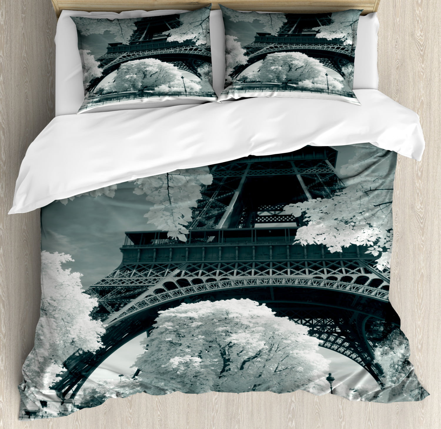 PARIS COMFORTER REVERSIBLE ~QUEEN SIZE~ Brown Europe Bedroom Decoration 3PCS 