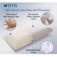 thumbnail image 3 of OYS Talalay Natural Latex Pillows for Sleeping Neck Pain Relief with Organic Removable Tencel Cover(Queen，27.5" x 15.7" x 5.5", Firm), 3 of 9