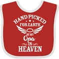 thumbnail image 3 of Inktastic Handpicked for Earth by My Opa in Heaven with Angel Wings Boys or Girls Baby Bib, 3 of 4