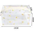 thumbnail image 2 of Clear Cosmetic Bags, 2pcs Clear Cute PVC Fruit Makeup Bag Cute Travel Wash Cosmetic Pouch for Women (Daisy + Strawberry), 2 of 2