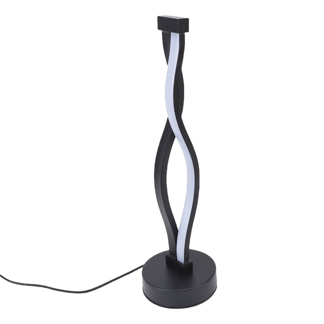 Lámpara De Mesa LED En Espiral, Lámpara De Escritorio De Mesita De Noche Moderna Decorativa Regulable, Temperatura De 3 Colores De Aluminio Para Sala De Estar