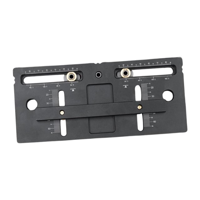 Plantilla de posicionamiento de manijas de puerta de aleación de aluminio ajustable para proyectos de madera, manualidades, gabinetes y profesionales.