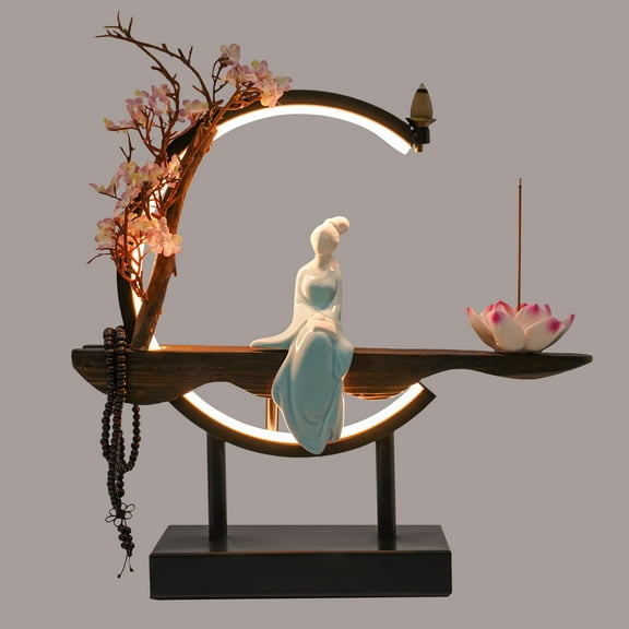 TOOL1SHOoo New Chinese Style Porch Decorations Backflow Incense Burner, Aromatherapy, Creative and Personalized Home,Living Room, Office, and Home Decorations