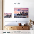 thumbnail image 3 of Elephant Stock Jersey City Skyline Wall Art - Horizontal Canvas Wall Art - Living Room Wall Decor - Places Canvas - Blue And Gray Decor - 12" x 8", 3 of 4