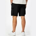 thumbnail image 6 of Puztloy Mens Casual Cargo Shorts Cotton Drawstring Stretch Summer Beach Shorts with Pockets, 6 of 6