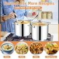 thumbnail image 7 of Coliware 12 QT Stainless Steel Stock Pot with Glass Lid , Cooking Soup Pot with 3-Ply Whole Clad for Home and Restaurant, Induction Cookware & Dishwasher Safe, 7 of 7
