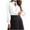 White, variant on GigrtiJin Women's Button down Shirts Classic Solid Color Dress Shirt Work Business Casual Long Sleeve Blouse Tops