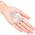 thumbnail image 4 of 4 Pieces 5.5x Magnifying Glass Necklace Magnifier Necklace Pendant Optical Magnifier with Chain Necklace for Library, Reading, Zooming and Jewelry (Silver), 4 of 7