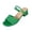 Green, variant on Lenago Women's Open Toe Chunky Heel Sandals Ankle Strap Platform Slides Summer Casual Walking Shoes Comfortable Fashionable Summer Vacation White 6.5