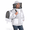 White-4XL, variant on White Medium 3 Layer Ventilated Beekeeping Work Jacket with Two Veils