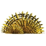 Club Pack of 12 Glitz Gold Hanging Fan Centerpiece Party Decorations 14"