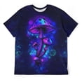 thumbnail image 3 of LAOLIUSN Men's Mushroom Graphic T Shirt, Psychedelic Fantasy Glow Tee, All Over Print Crew Neck Short Sleeve Shirt, S-4XL, 3 of 7