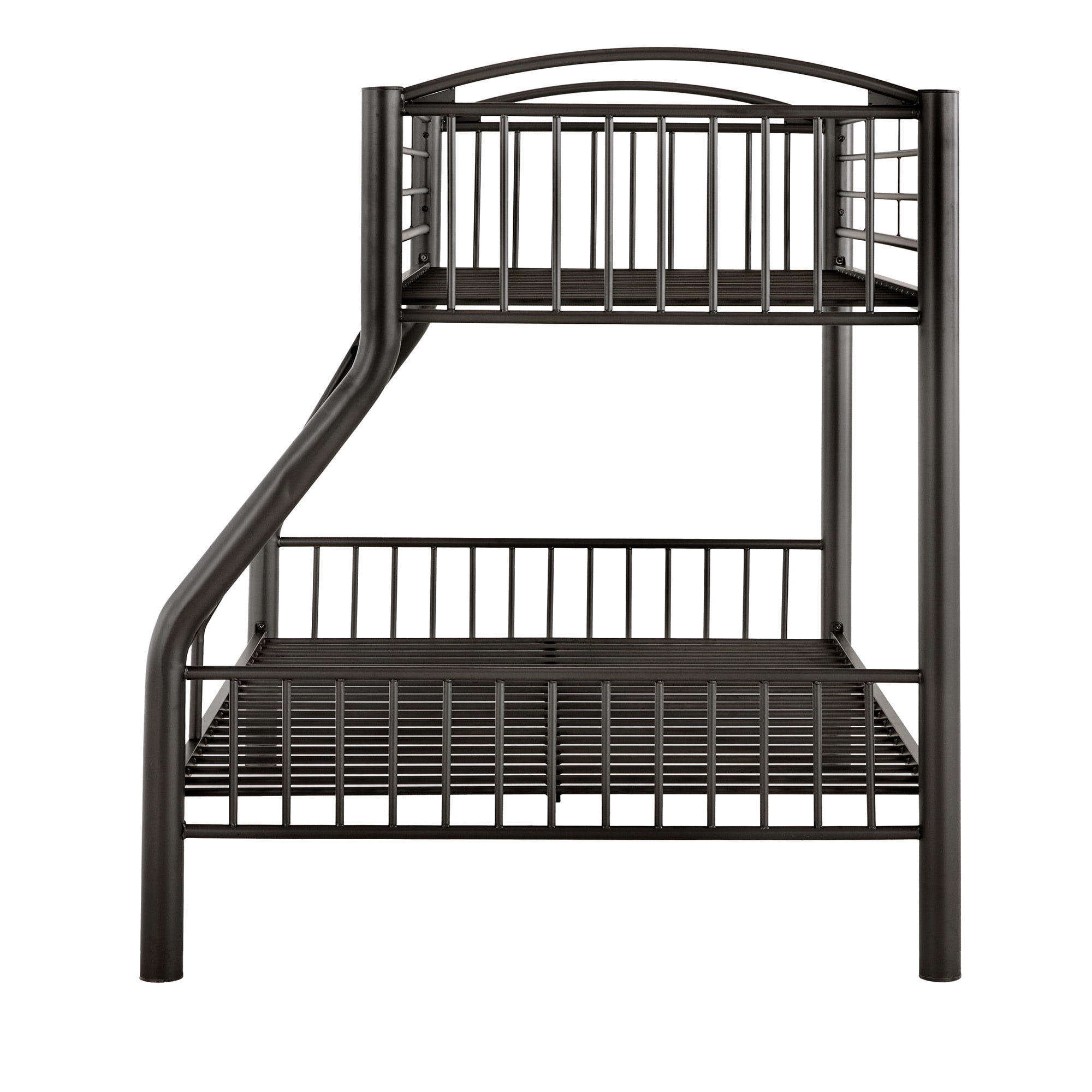 Weston Home Visalia Kids Metal Twin over Full Bunk Bed, Black