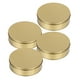 thumbnail image 4 of ColoMX 4 Latas De Galletas Navideñas Con Tapas Contenedores De Almacenamiento De Metal Redondos Latas De Regalos Navideños Para Galletas Dulces Y Aperitivos Frascos De Lata Recargables Dorados, 4 of 7