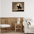 thumbnail image 2 of Stupell Industries Sunset Cowboy with Horse People Painting Brown Floater Framed Canvas Art Print Wall Art, 31 x 25, 2 of 9