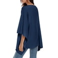 thumbnail image 6 of PULI Women’s Pullover Poncho Sweater Soft Shawl Wrap Loose Baggy Tops for Fall & Winter, 6 of 6