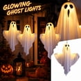 thumbnail image 4 of Halloween Ghost String Lights 3-Pack, LED Hanging Ghost Light Set for Indoor Outdoor Holiday Party Porch Window Yard Decor, 4 of 8
